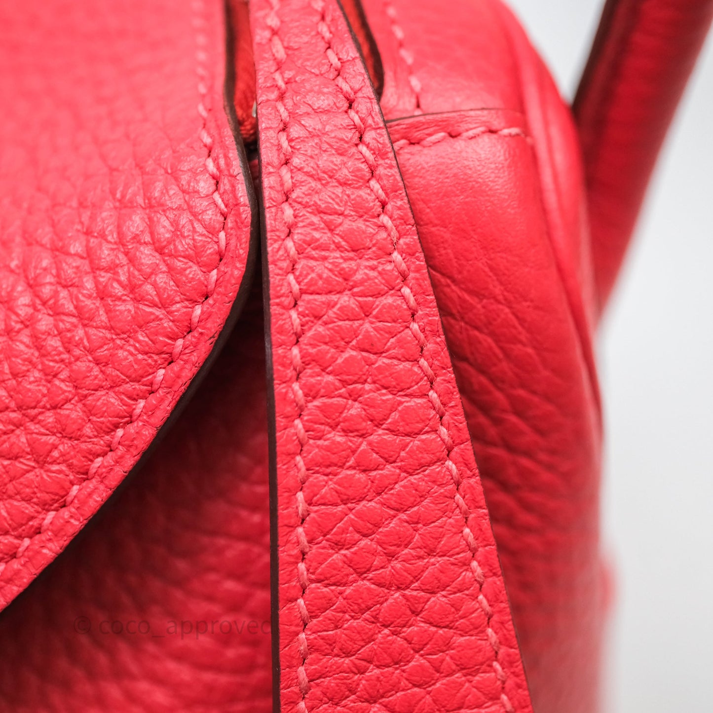 Hermes Lindy 26 Clemence Rouge Palladium Hardware