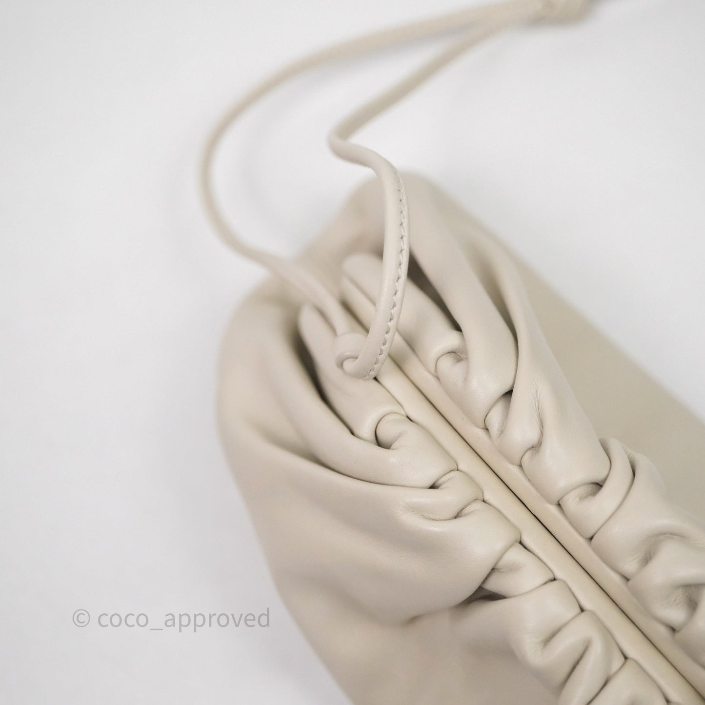 Bottega Veneta The Mini Pouch Ivory Calfskin