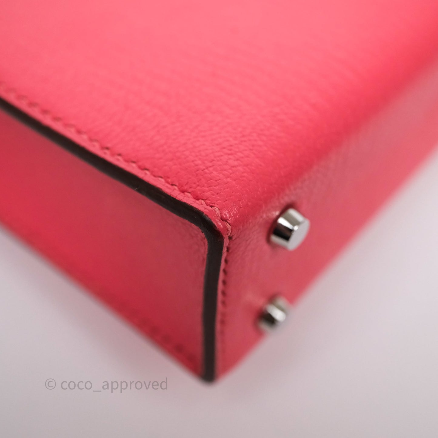 Hermès Mini Verrou Chaine Bag Rose Lipstick U5 Chevre Mysore Palladium Hardware