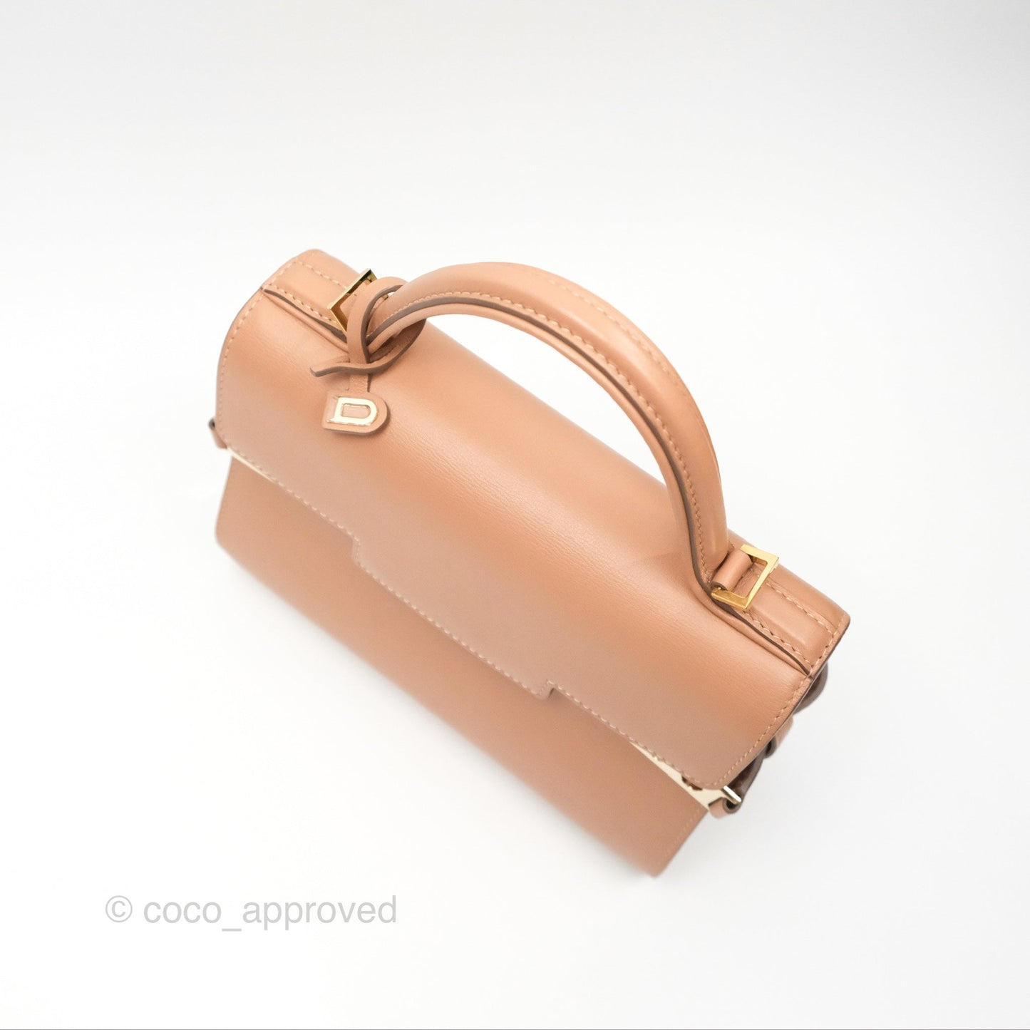 Delvaux Tempête Mini Beige Supple Calfskin Gold Hardware