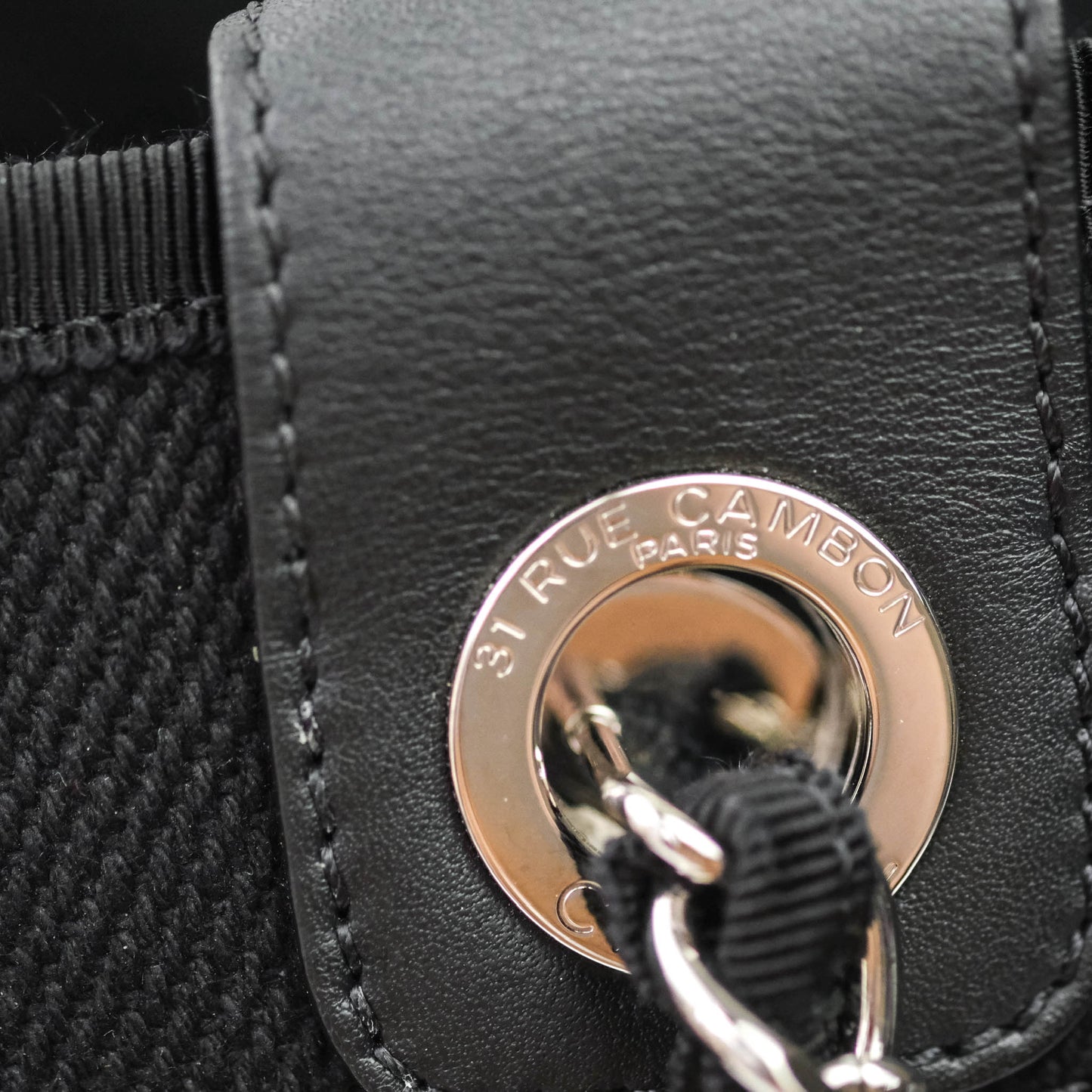 Chanel Medium Deauville Black Canvas Imitation Pearl