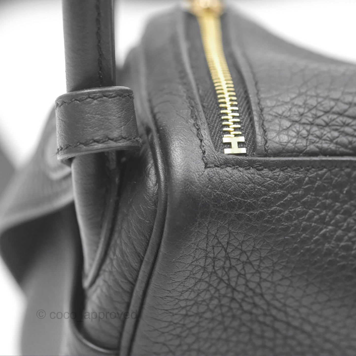Hermès Mini Lindy 20 Noir 89 Clemence Gold Hardware