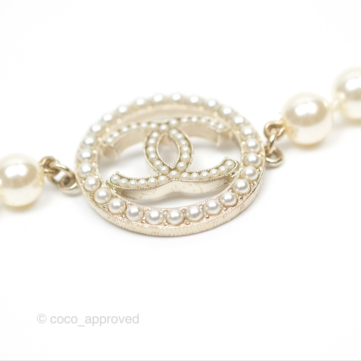 Chanel Pearl CC Bracelet Gold 17A