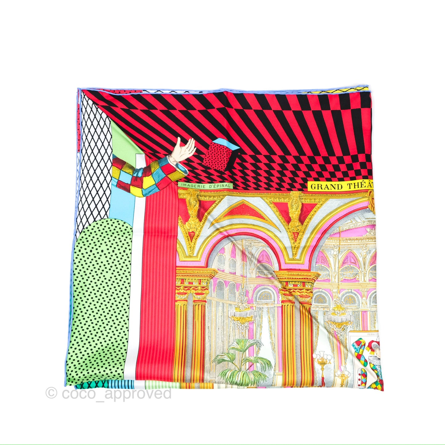 Hermès Grand Theater Nouveau Silk Scarf 90