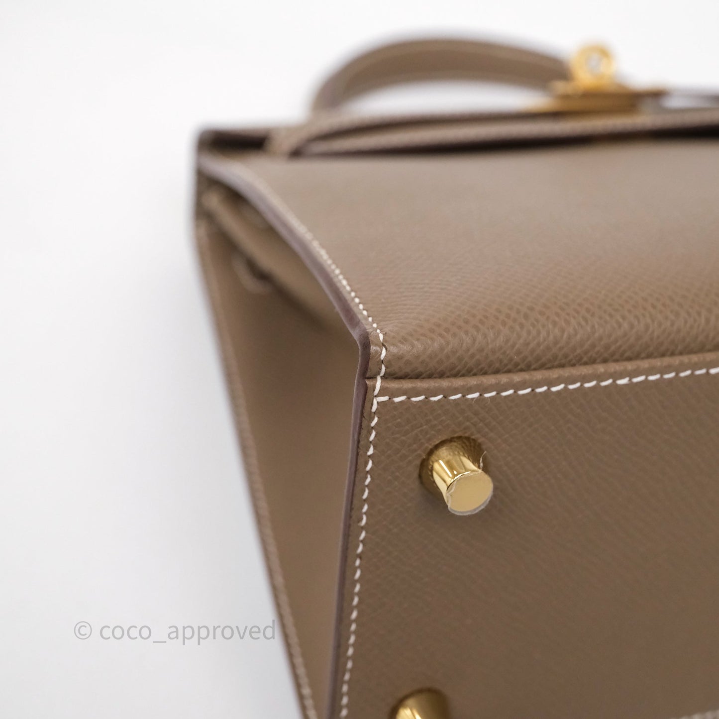 Hermès Kelly 25 Etoupe 18 Epsom Gold Hardware