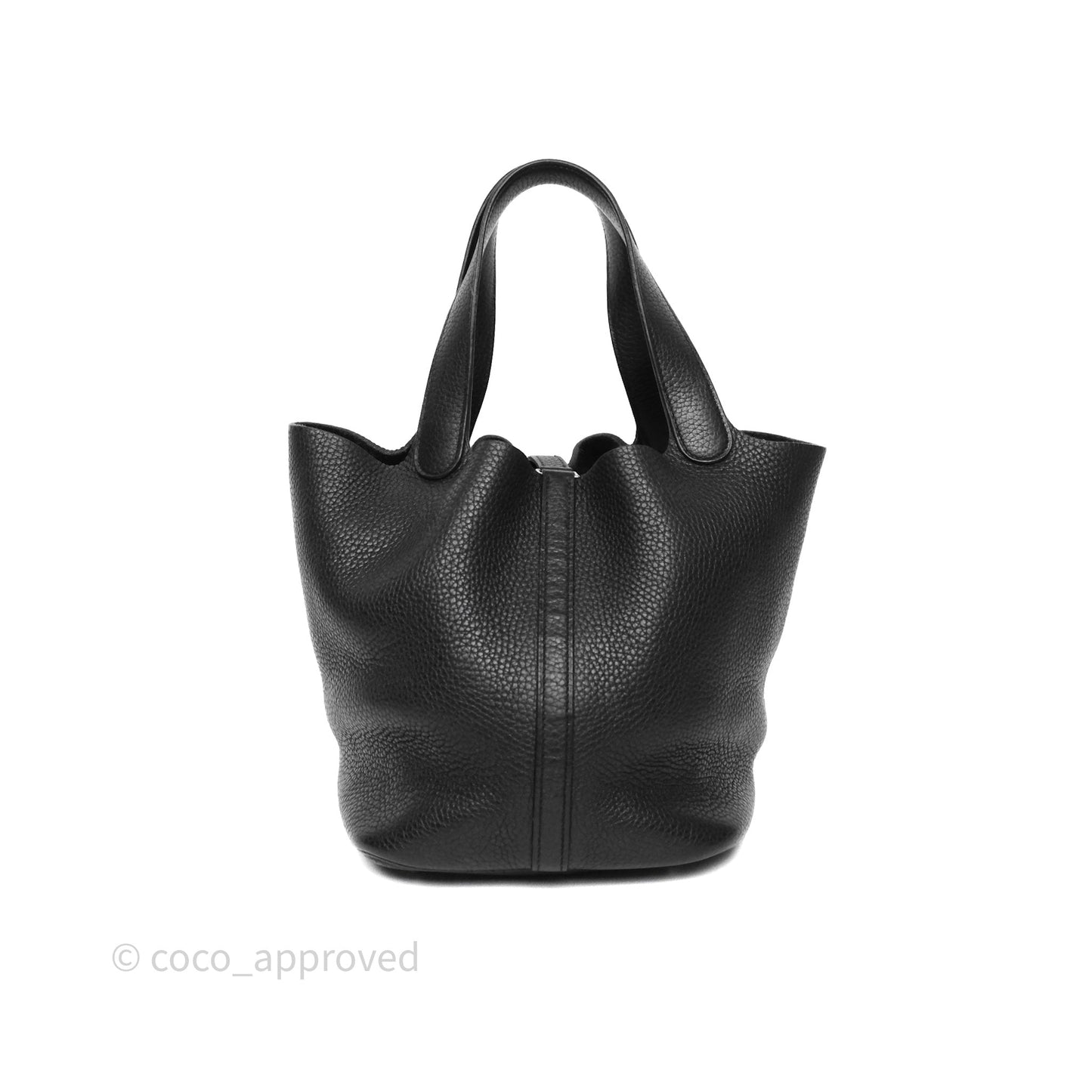 Hermès Picotin 22 Black Noir 89 Clemence Palladium Hardware