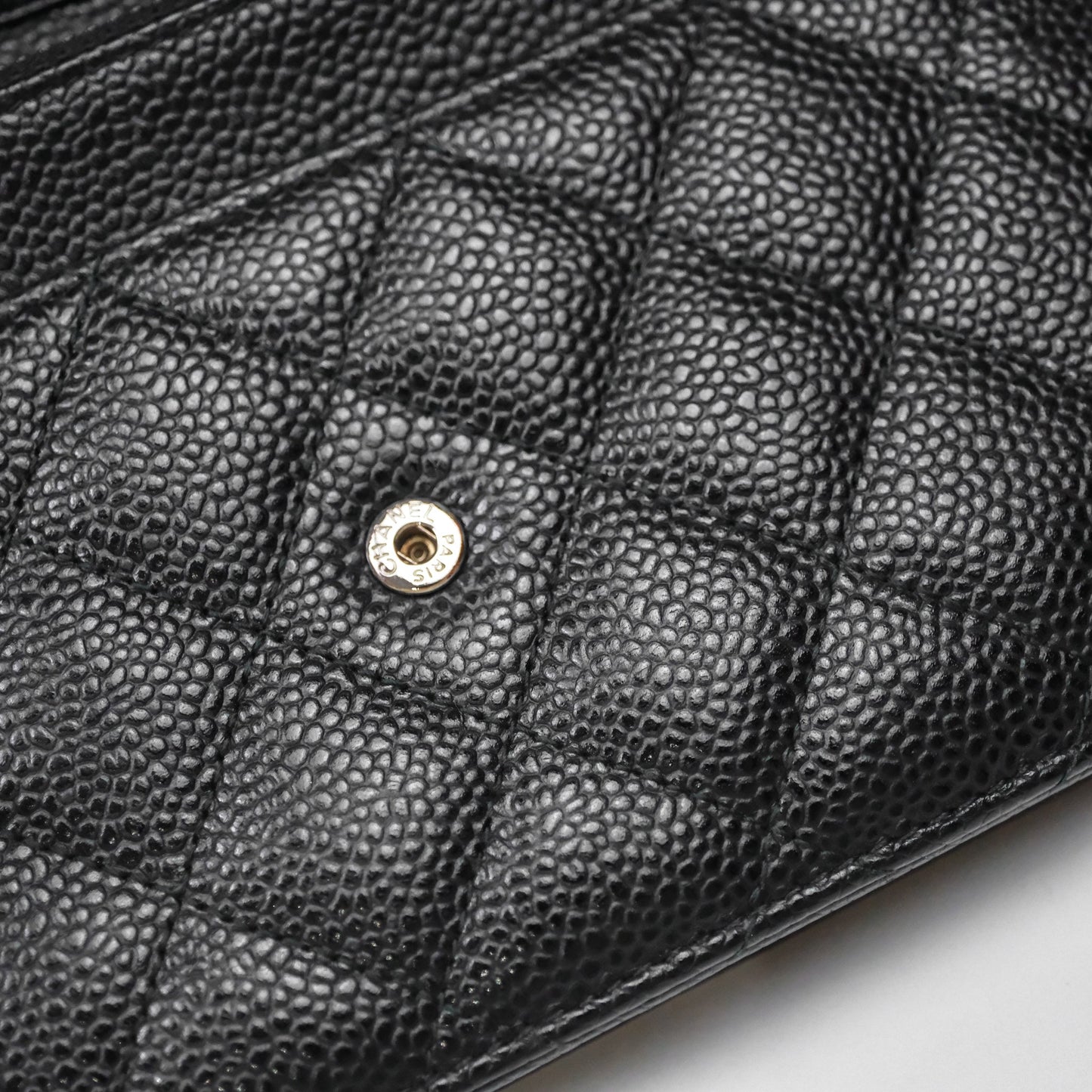 Chanel Quilted Classic WOC Black Caviar Silver Hardware