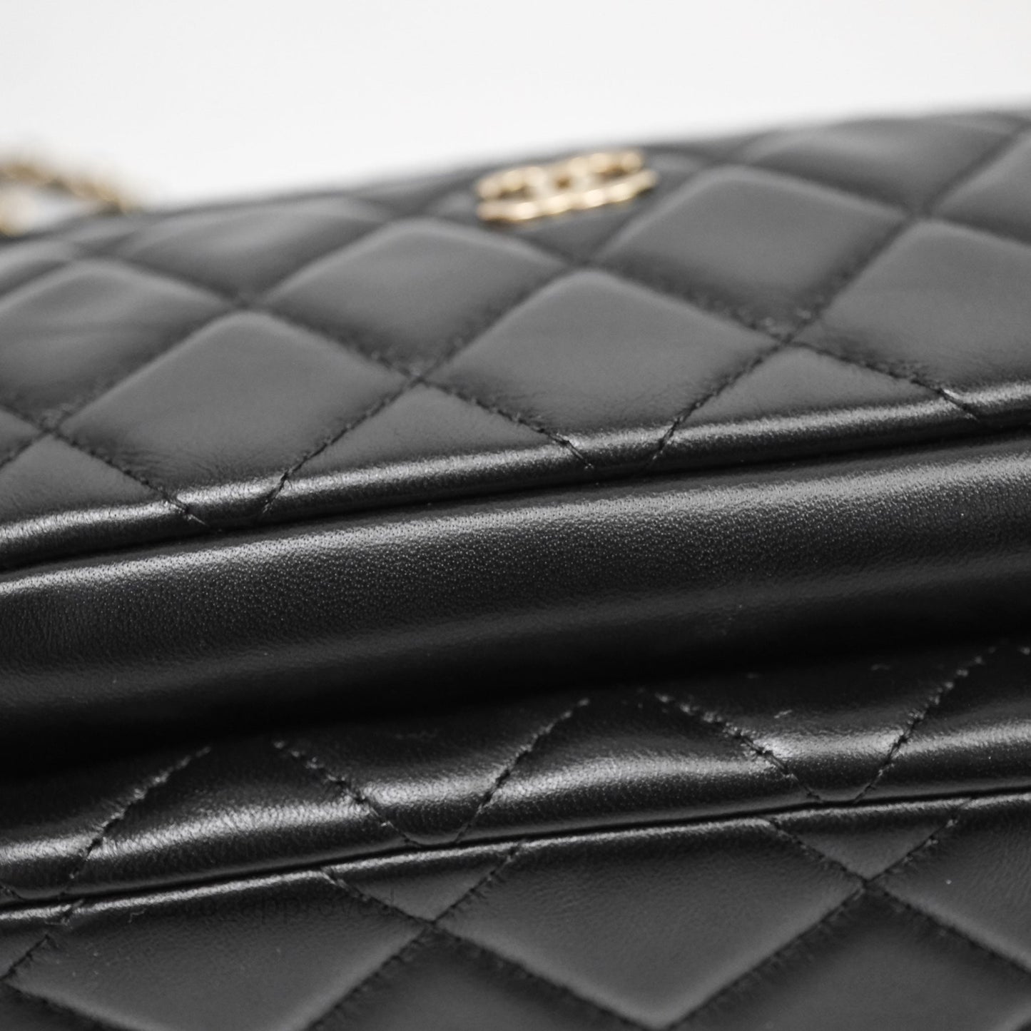 Chanel Camera Bag Black Lambskin Gold Hardware 25C
