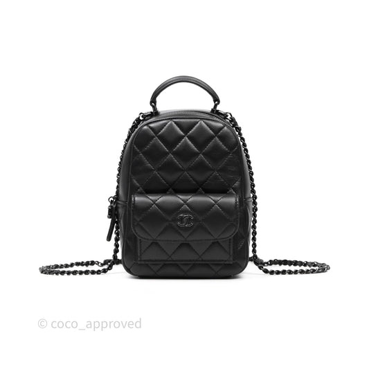 Chanel Classic Mini Backpack So Black Lambskin