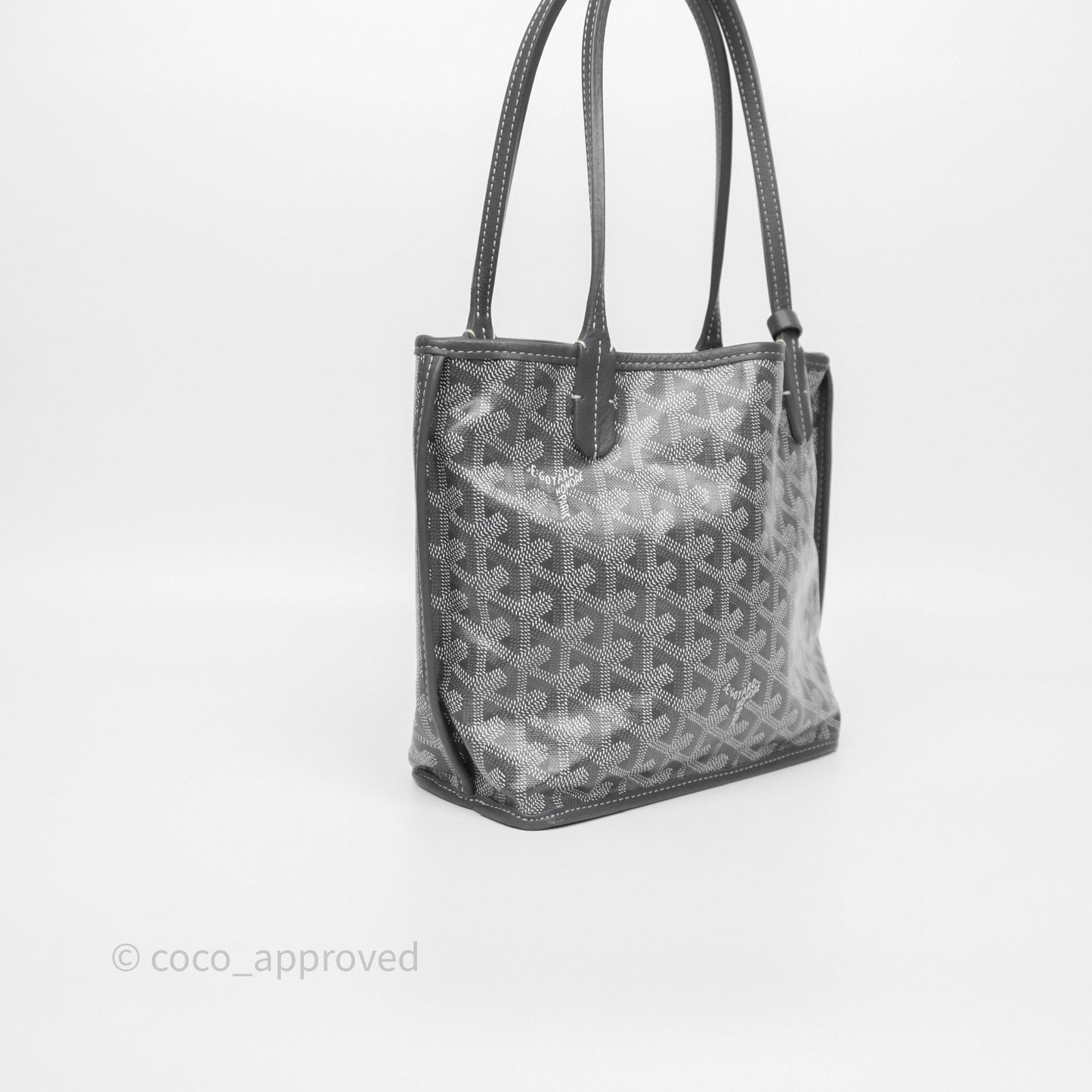 Goyard Anjou Mini Bag Goyardine Canvas Grey
