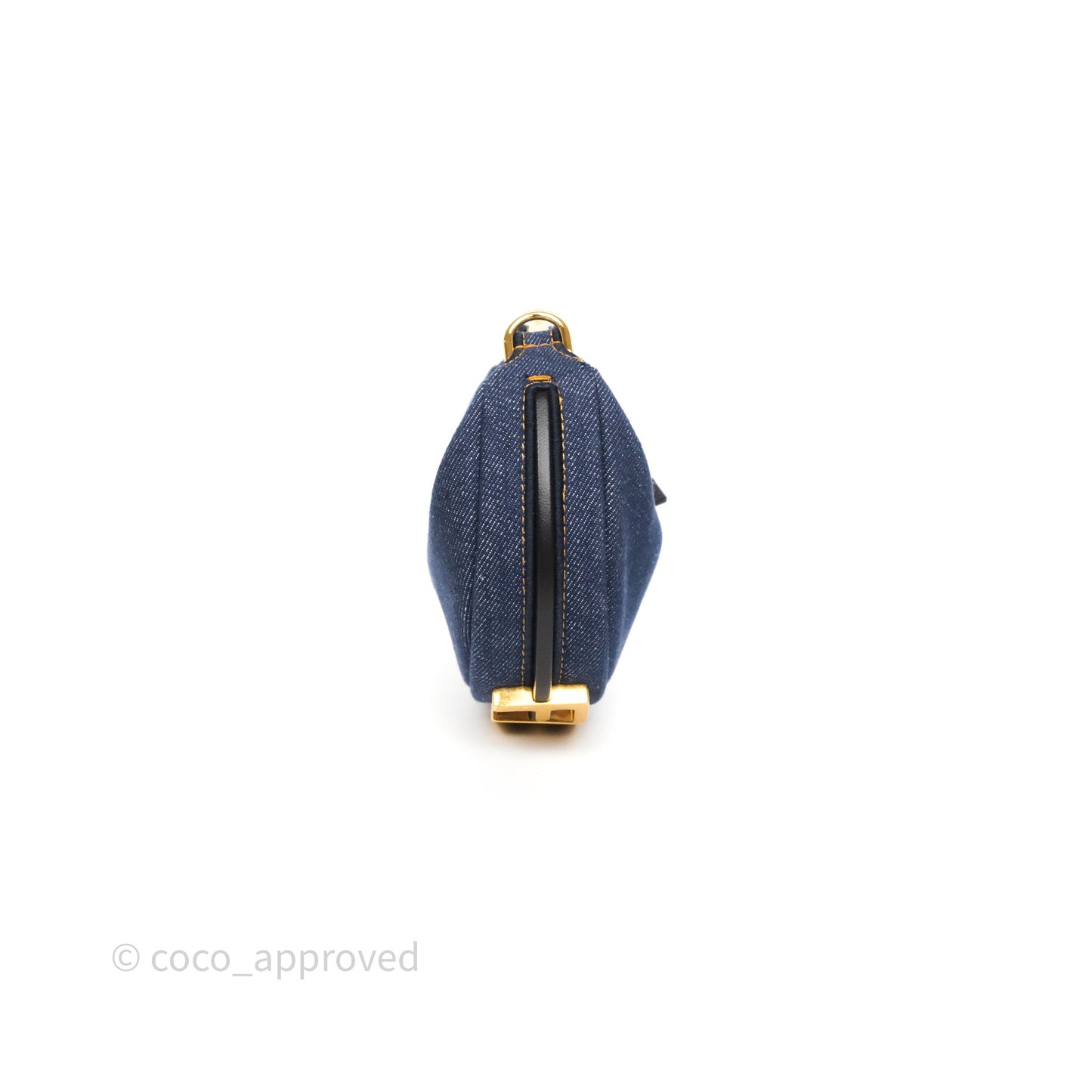 Fendi Nano Fendigraphy Hobo Charm Blue Denim
