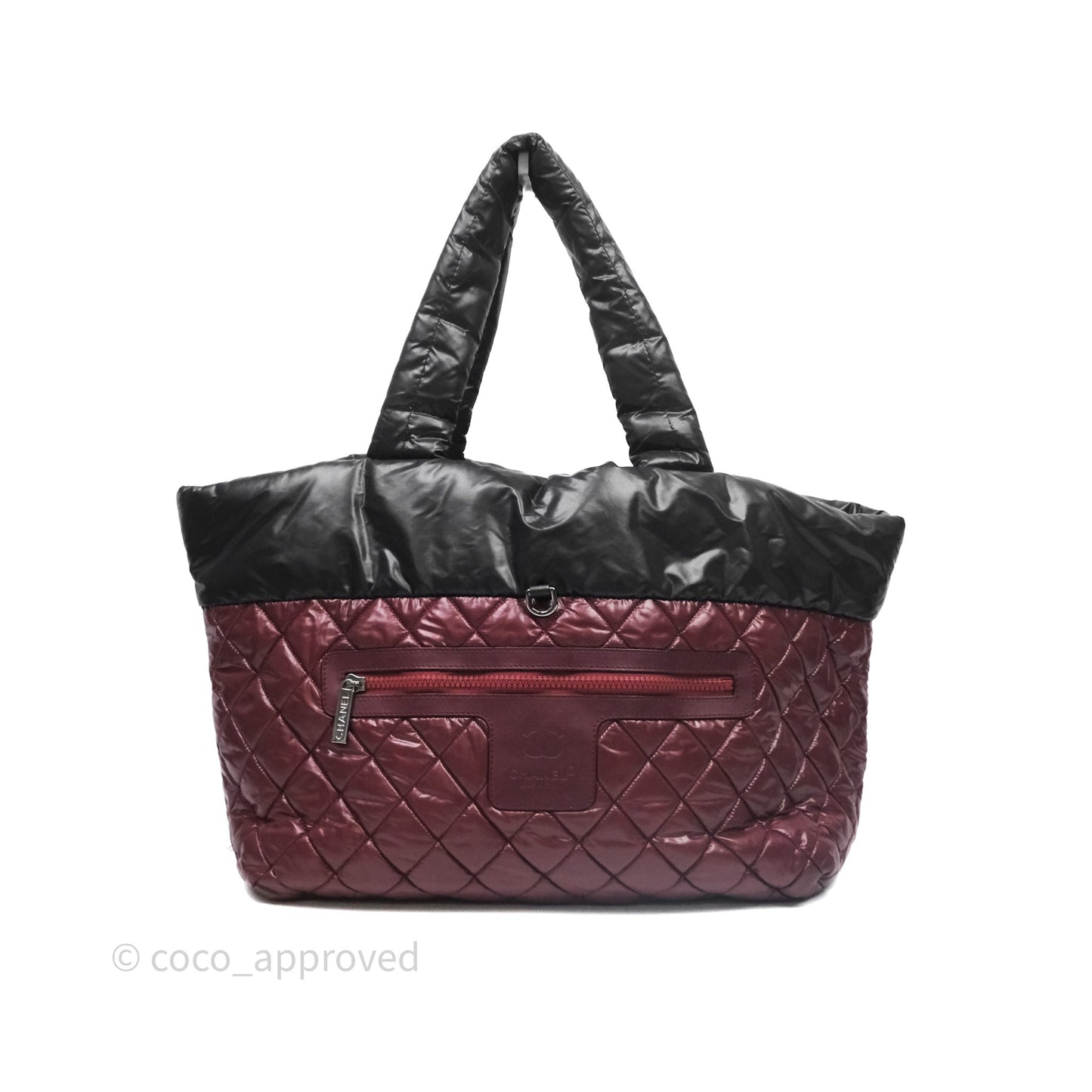 Chanel Nylon Quilted Medium Coco Cocoon Reversible Tote Black