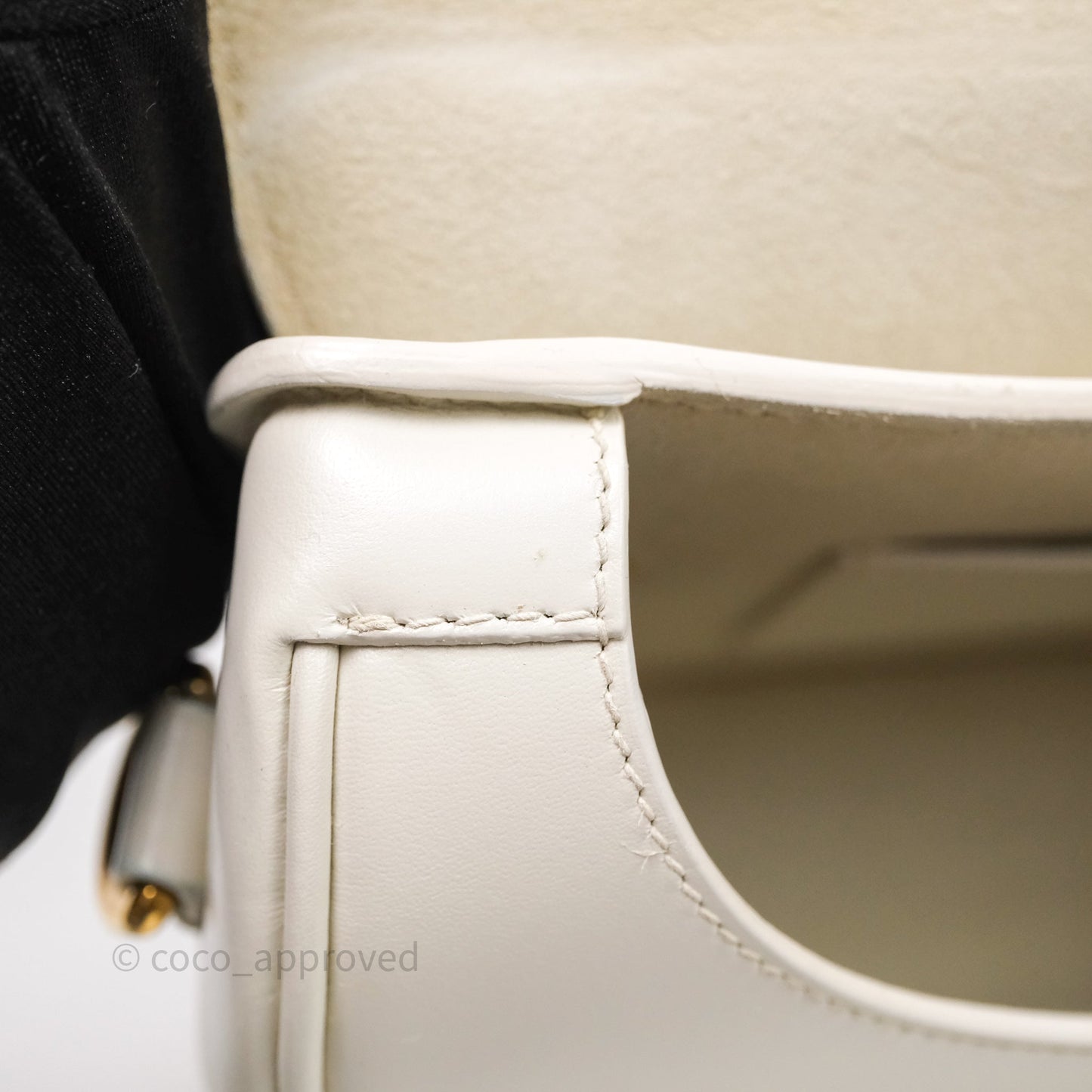 Dior Medium Bobby Bag Off White Calfskin Gold Hardware