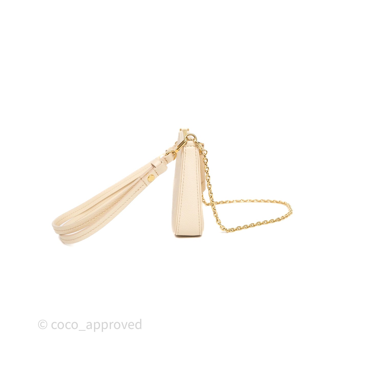 Louis Vuitton Easy Pouch On Strap Crème Monogram Empreinte Leather