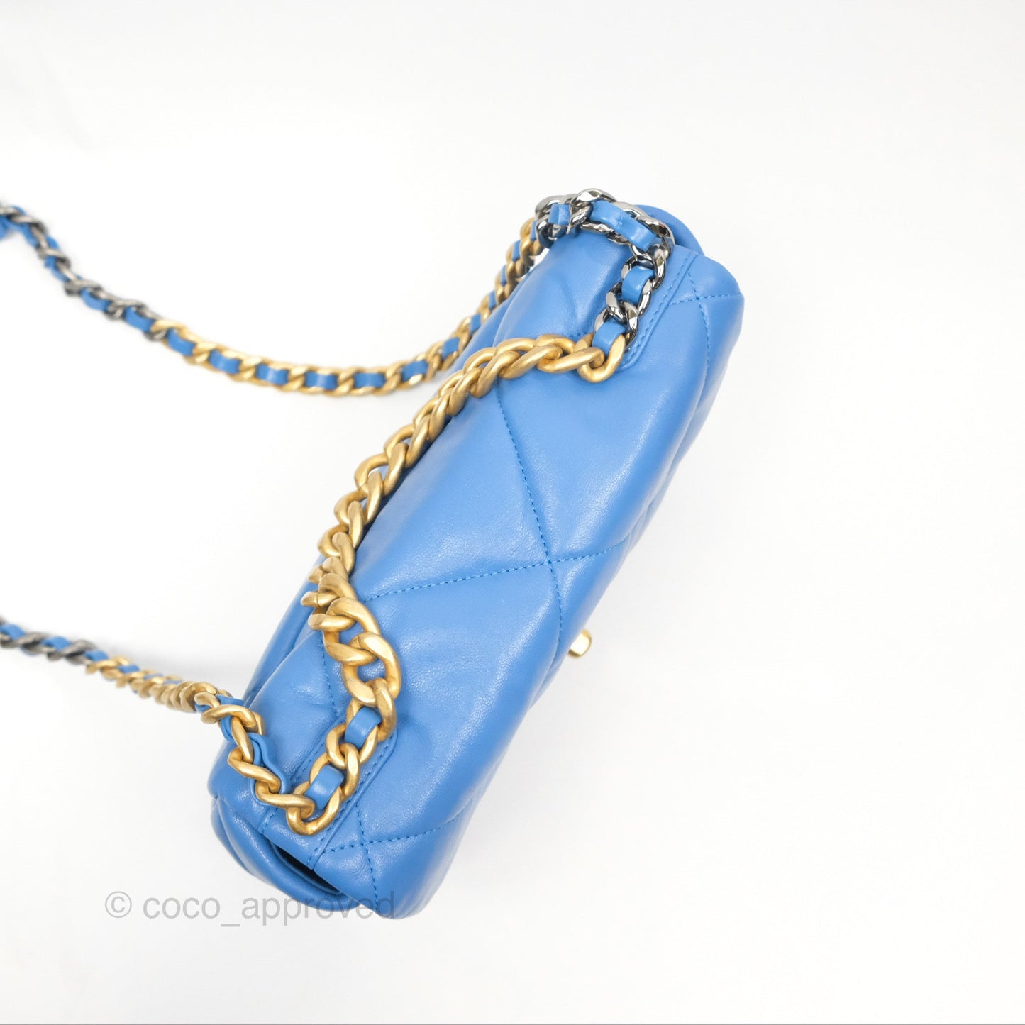 Chanel 19 Small Blue Mixed Hardware