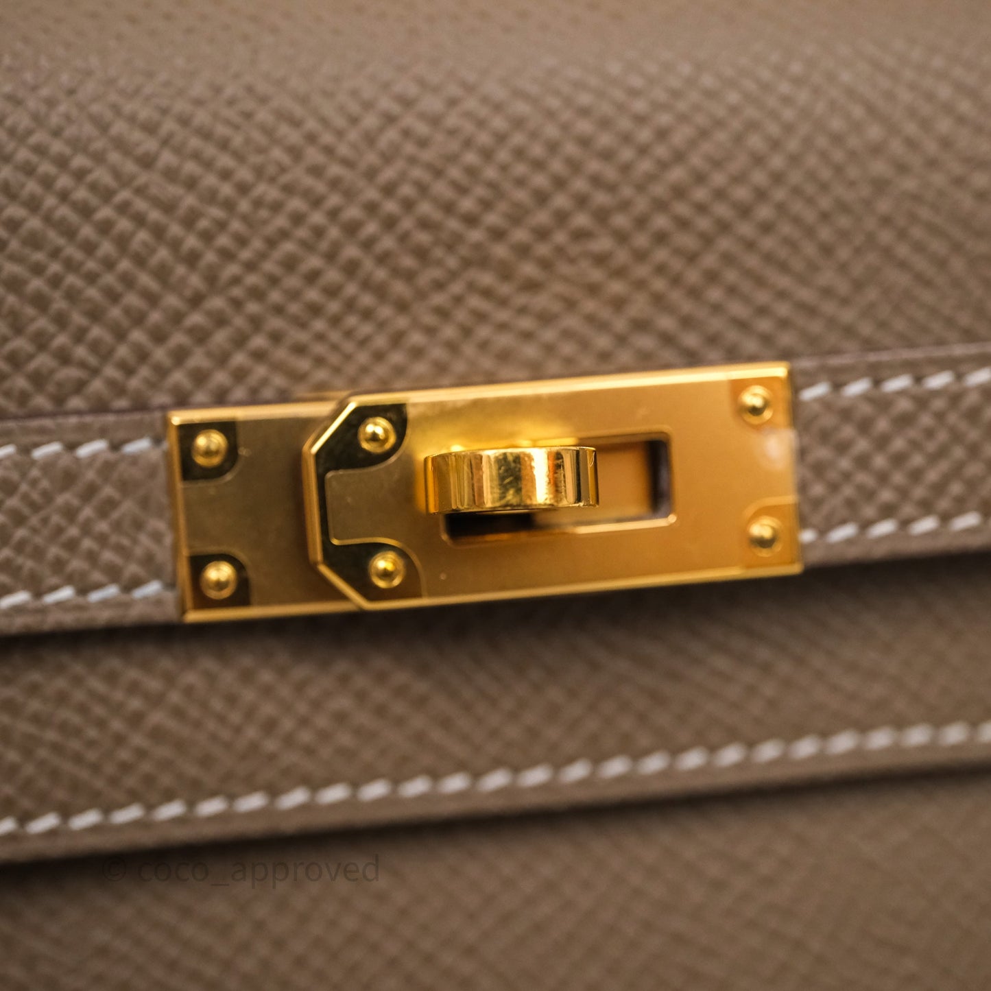 Hermès Kelly To Go Wallet Etoupe 18 Epsom Gold Hardware