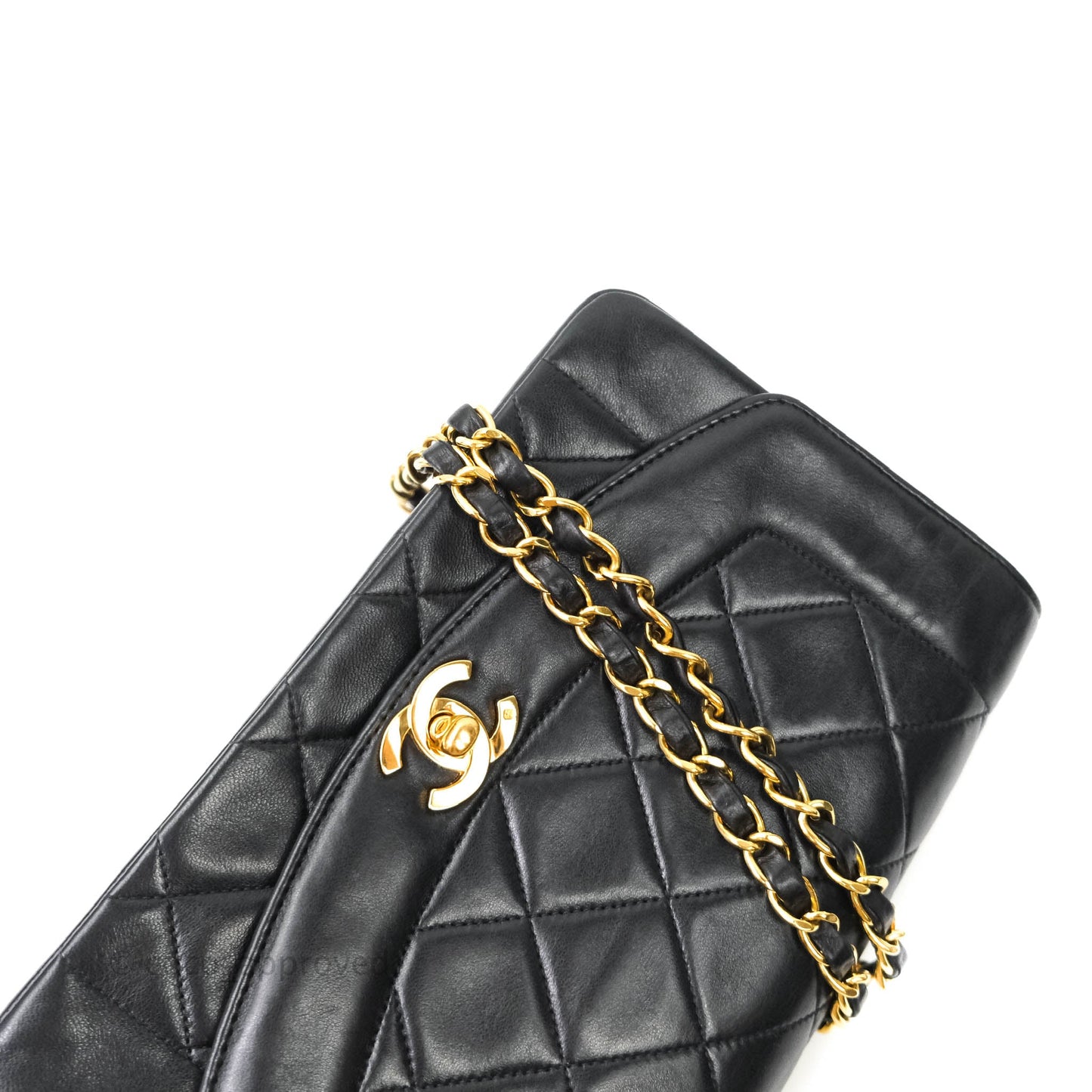 Chanel Black Quilted Lambskin Small Vintage Classic Diana Flap Bag