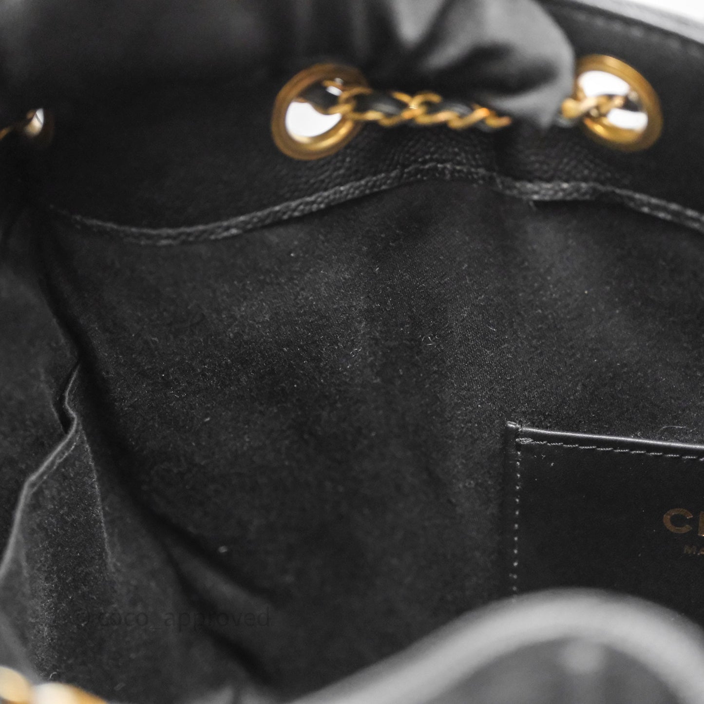 Chanel 25 Small Bag Black Caviar Aged Gold Hardware