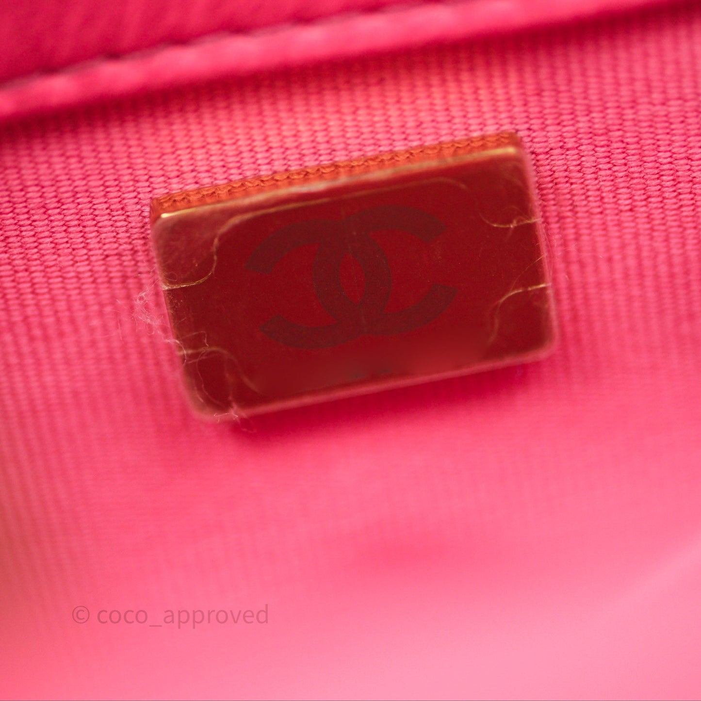 Chanel Quilted Mini CC Funky Town Flap Pink Lambskin Aged Gold Hardware