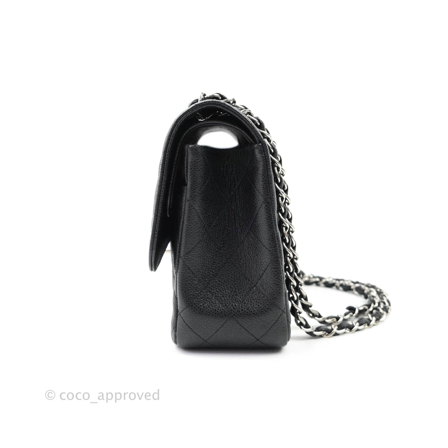 Chanel Jumbo Double Flap Black Caviar Silver Hardware⁣⁣