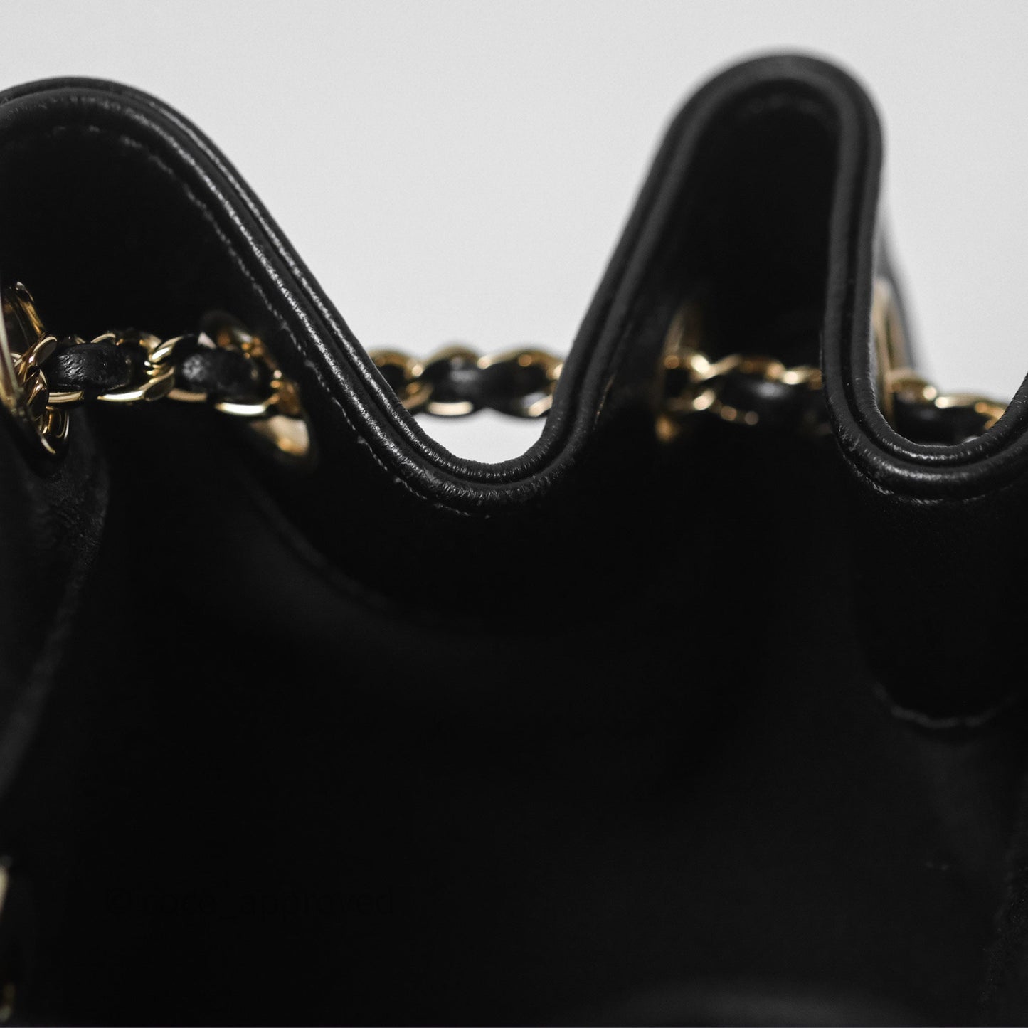 Chanel Small Duma Drawstring Backpack Black Lambskin Gold Hardware