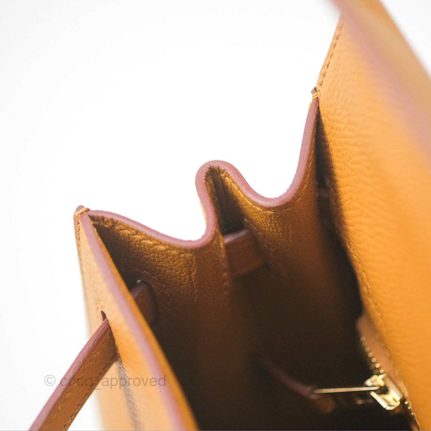 Hermès Sellier Kelly 25 Sesame 2S Epsom Gold Hardware