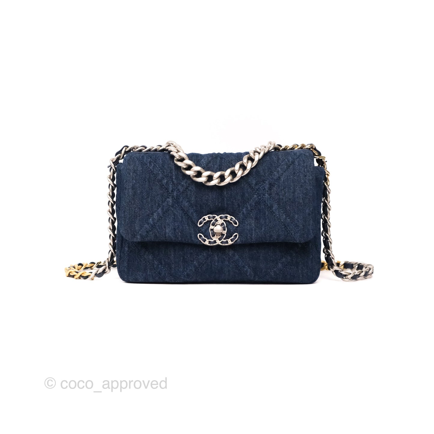 Chanel 19 Small Denim Mixed Hardware 22P