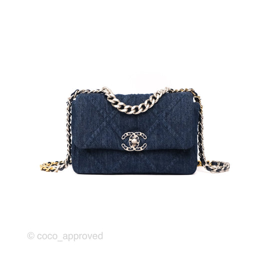 Chanel 19 Small Denim Mixed Hardware 22P