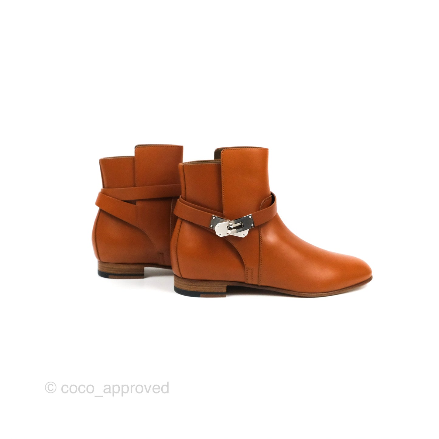 Hermès Neo Ankle Boots Naturel Calfskin Size 39