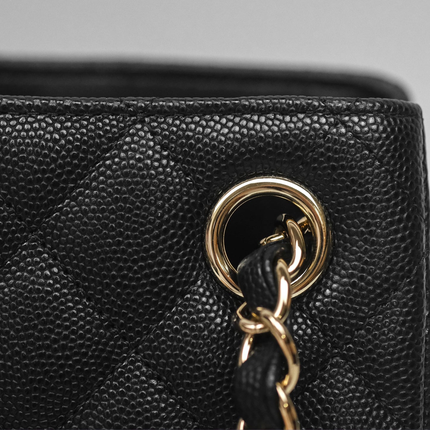 Chanel Mini Bucket Tote Black Caviar Gold Hardware 22S