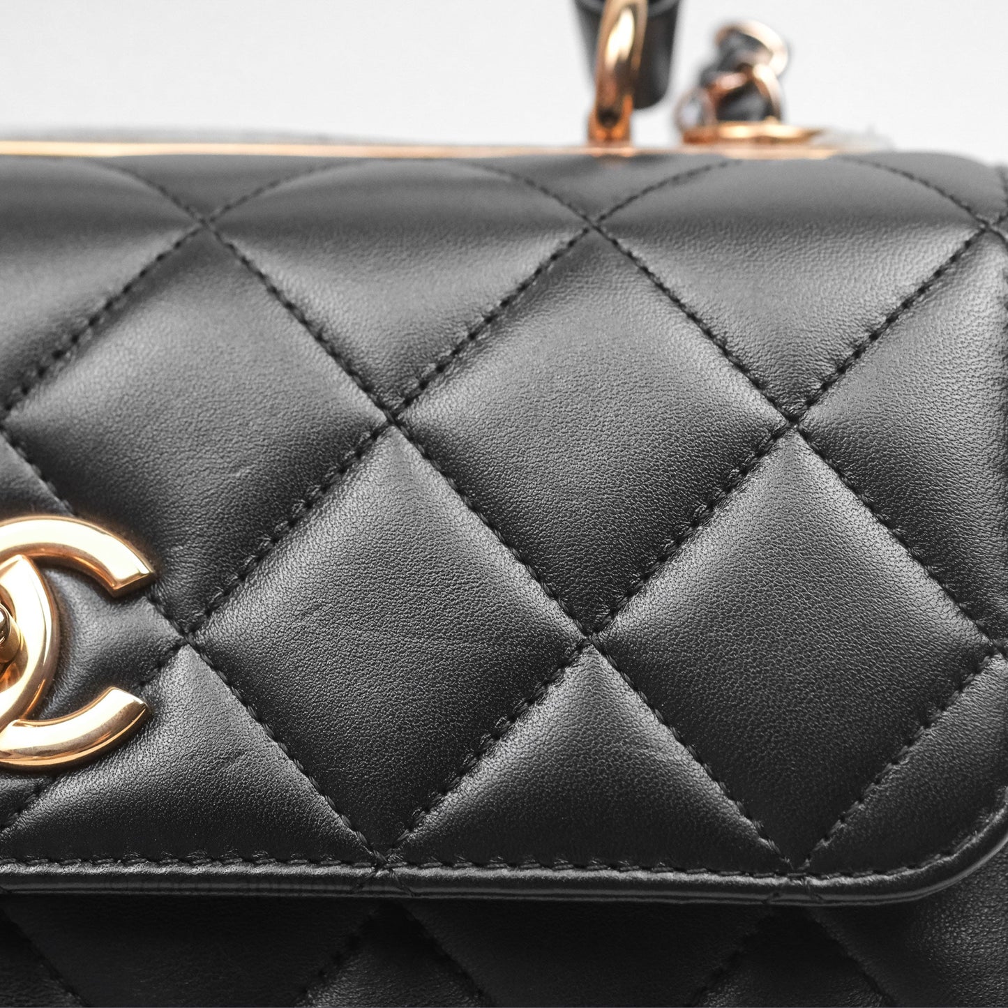 Chanel Trendy CC Small Black Lambskin Rose Gold Hardware