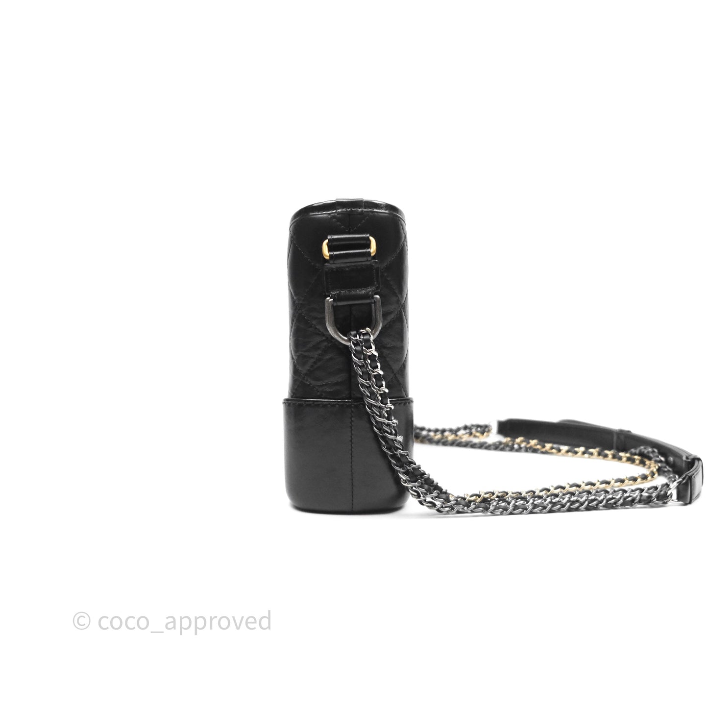 Chanel New Medium Gabrielle Hobo Quilted Black Aged Calfskin