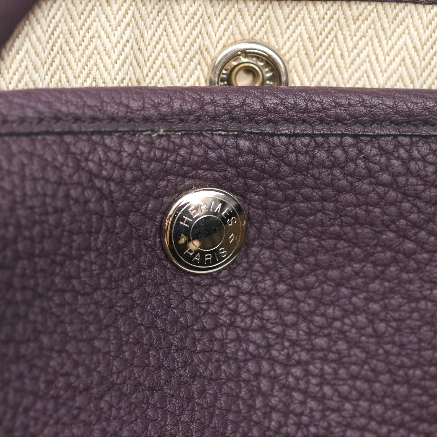 Hermes Garden Party 36 Veau Negonda 59 Raisin Palladium Hardware
