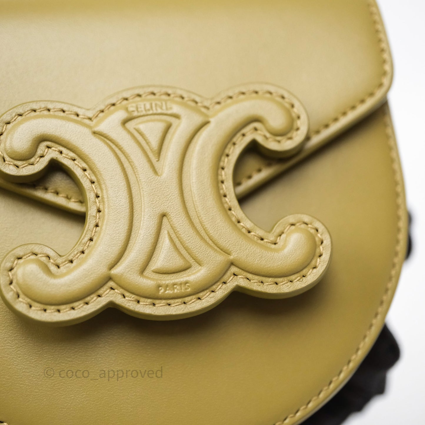 Celine Mini Besace Cuir Triomphe Green Calfskin