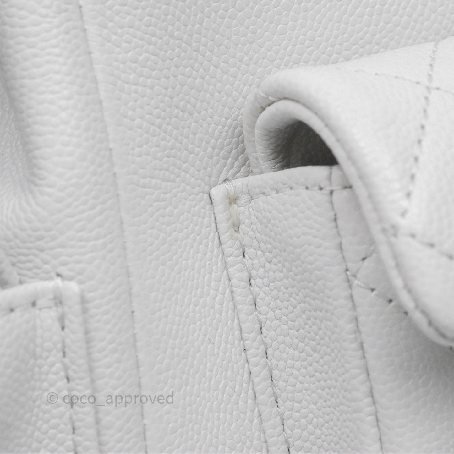Chanel Small Duma Backpack White Caviar Gold Hardware