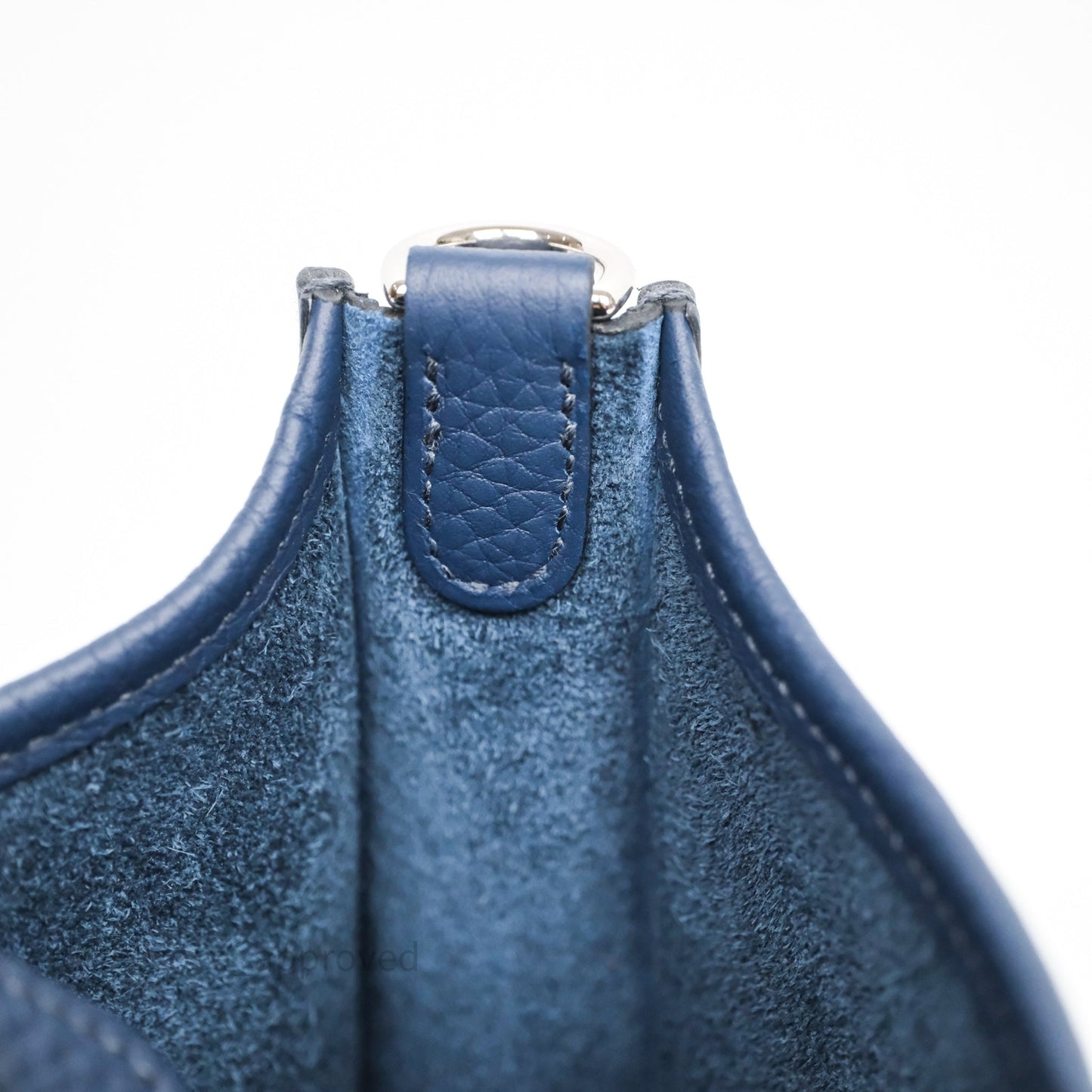 Hermès Mini Evelyne 16 7P Bleu de Prusse Clemence Palladium Hardware