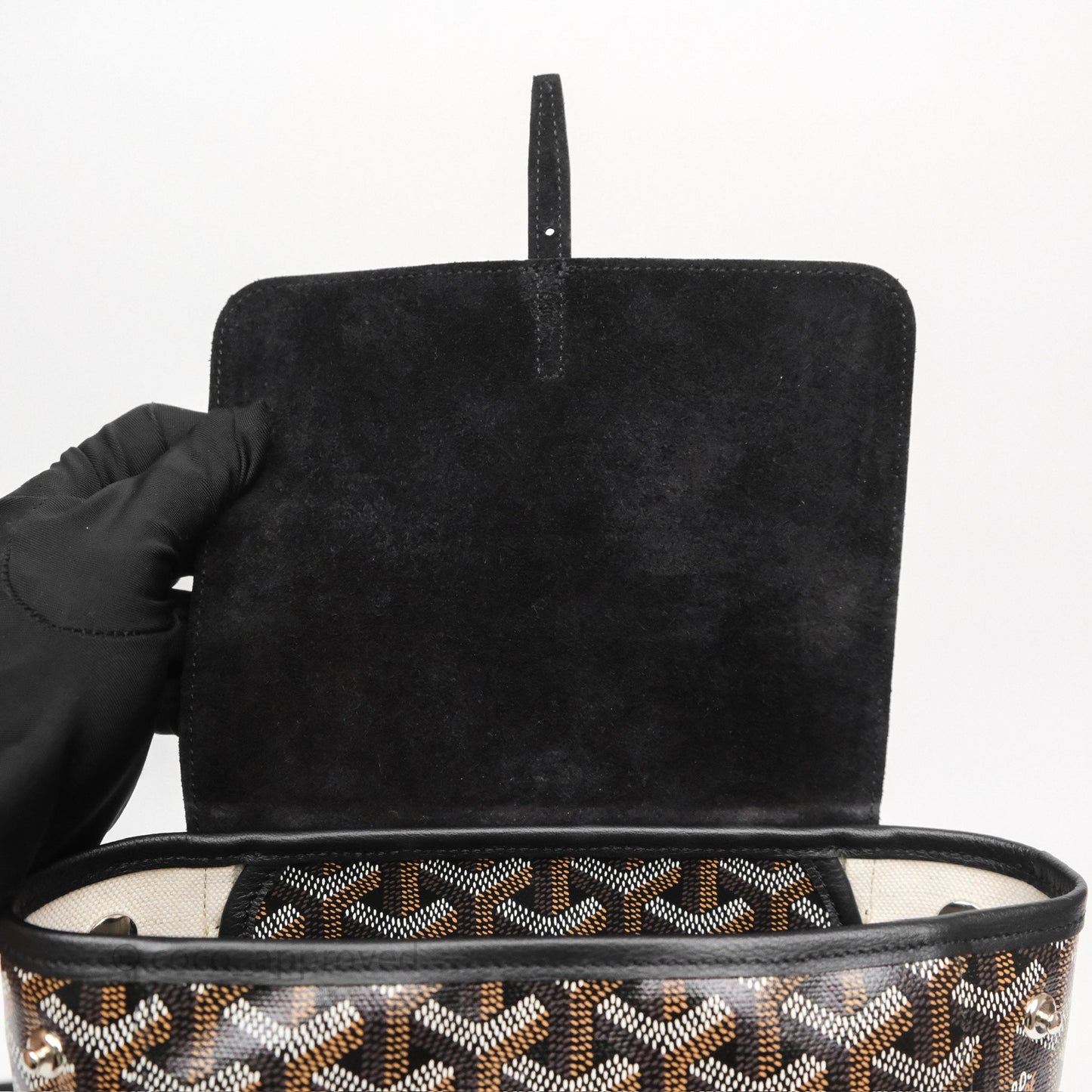 Goyard Mini Alpin Backpack Black Goyardine Calfskin