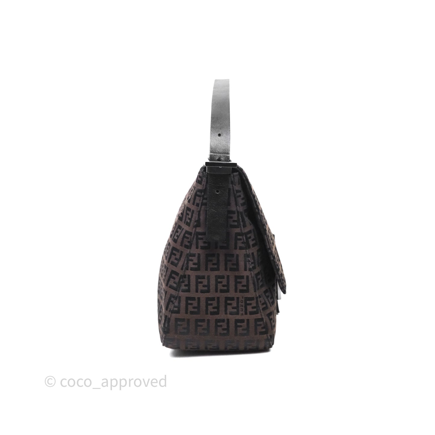 Fendi Vintage Mamma Baguette Bag Zucchino Dark Brown/ Black