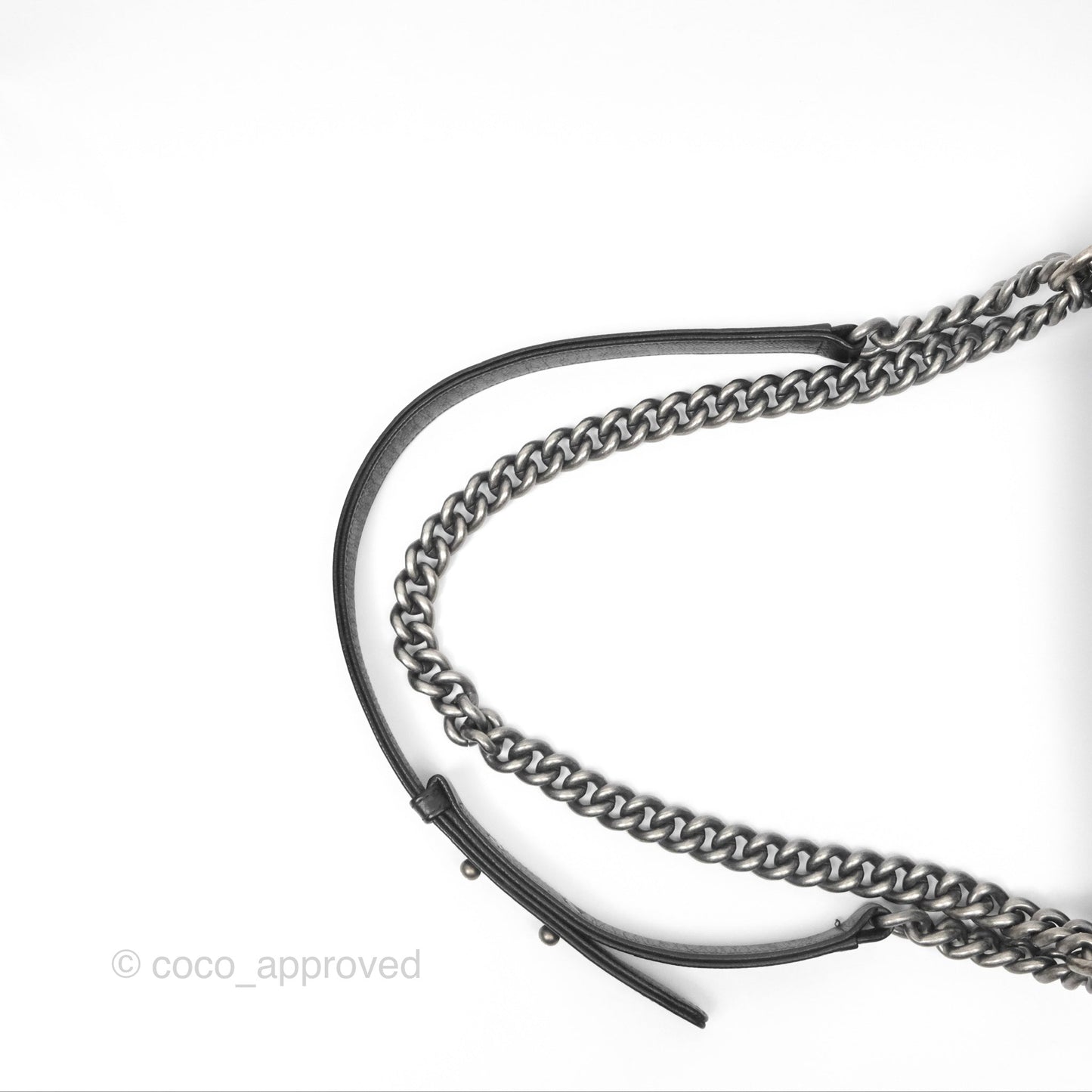 Chanel Medium Boy Chevron Black Caviar Ruthenium Hardware