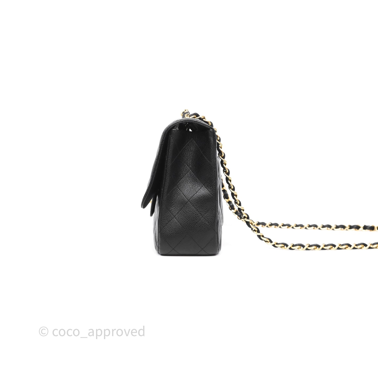 Chanel Jumbo Single Flap Black Caviar Gold Hardware⁣⁣