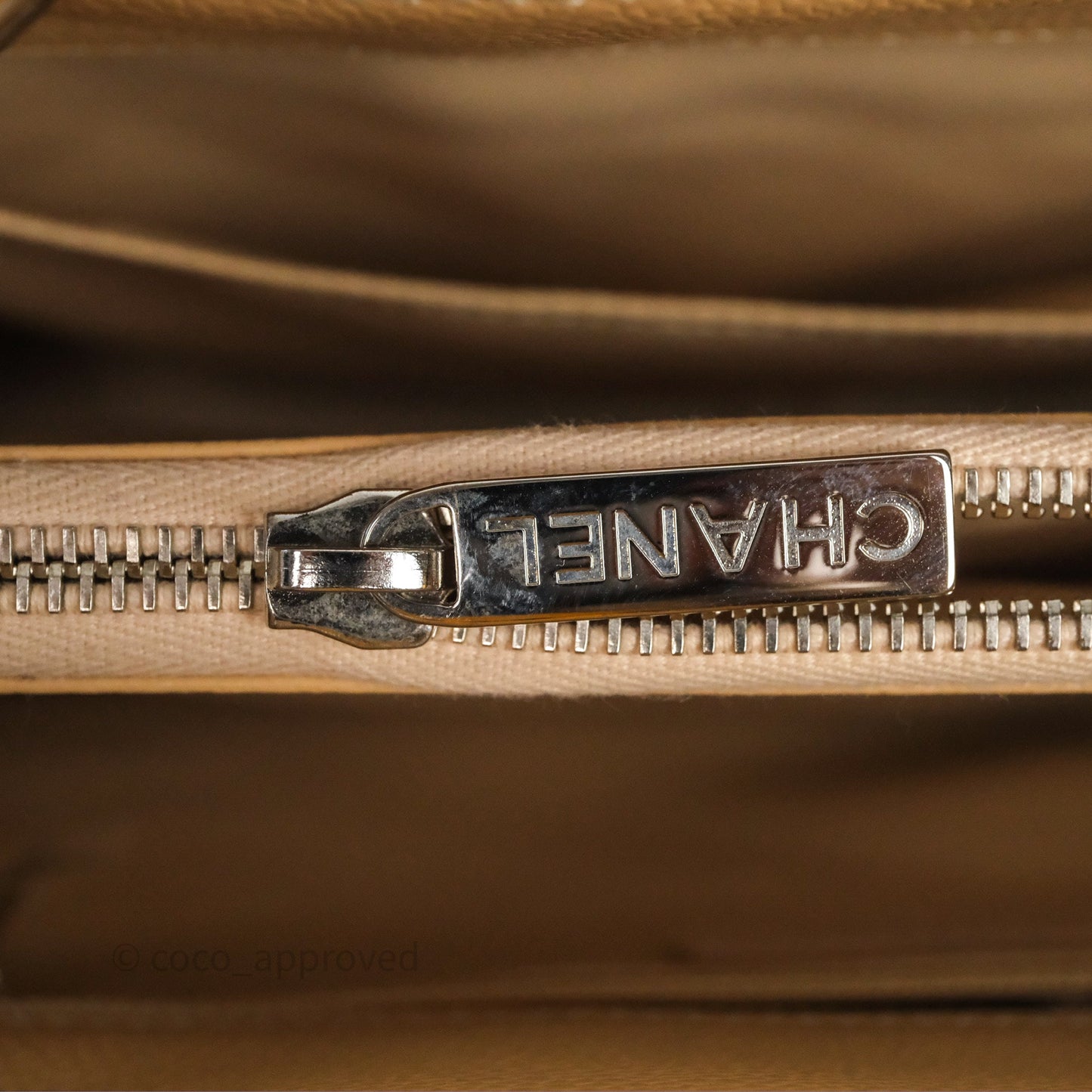 Chanel GST Beige Caviar Silver Hardware