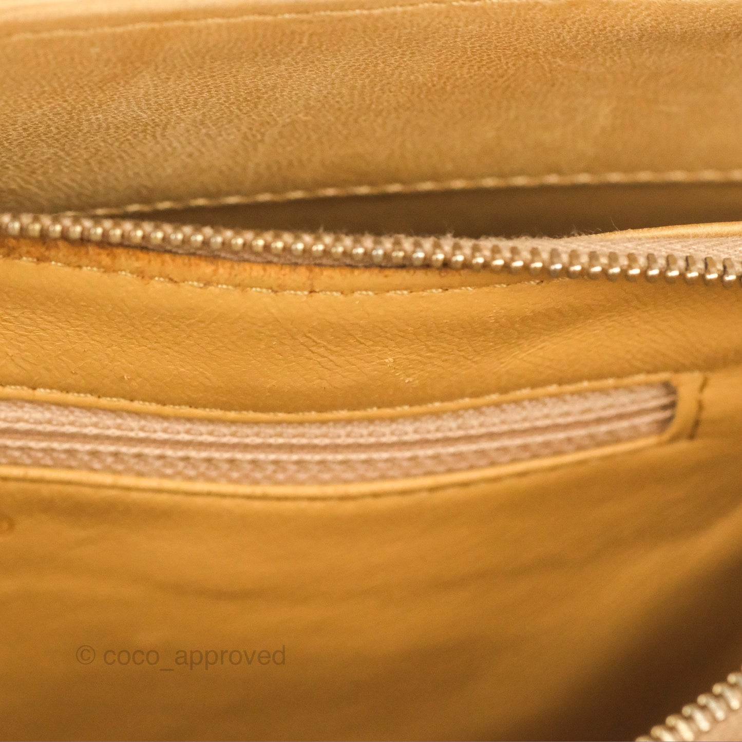 Chanel Vintage Small Top Handle Tote Quilted Beige Lambskin