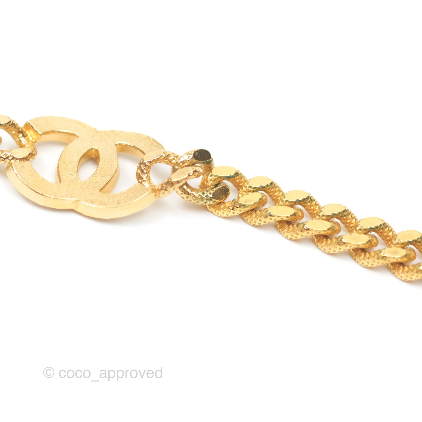 Chanel CC Crystals Chain Necklace Choker Gold Tone 22A