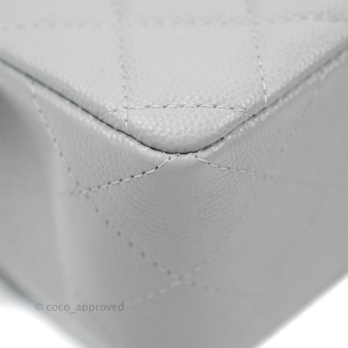 Chanel Classic Small S/M Flap Grey Caviar Gold Hardware