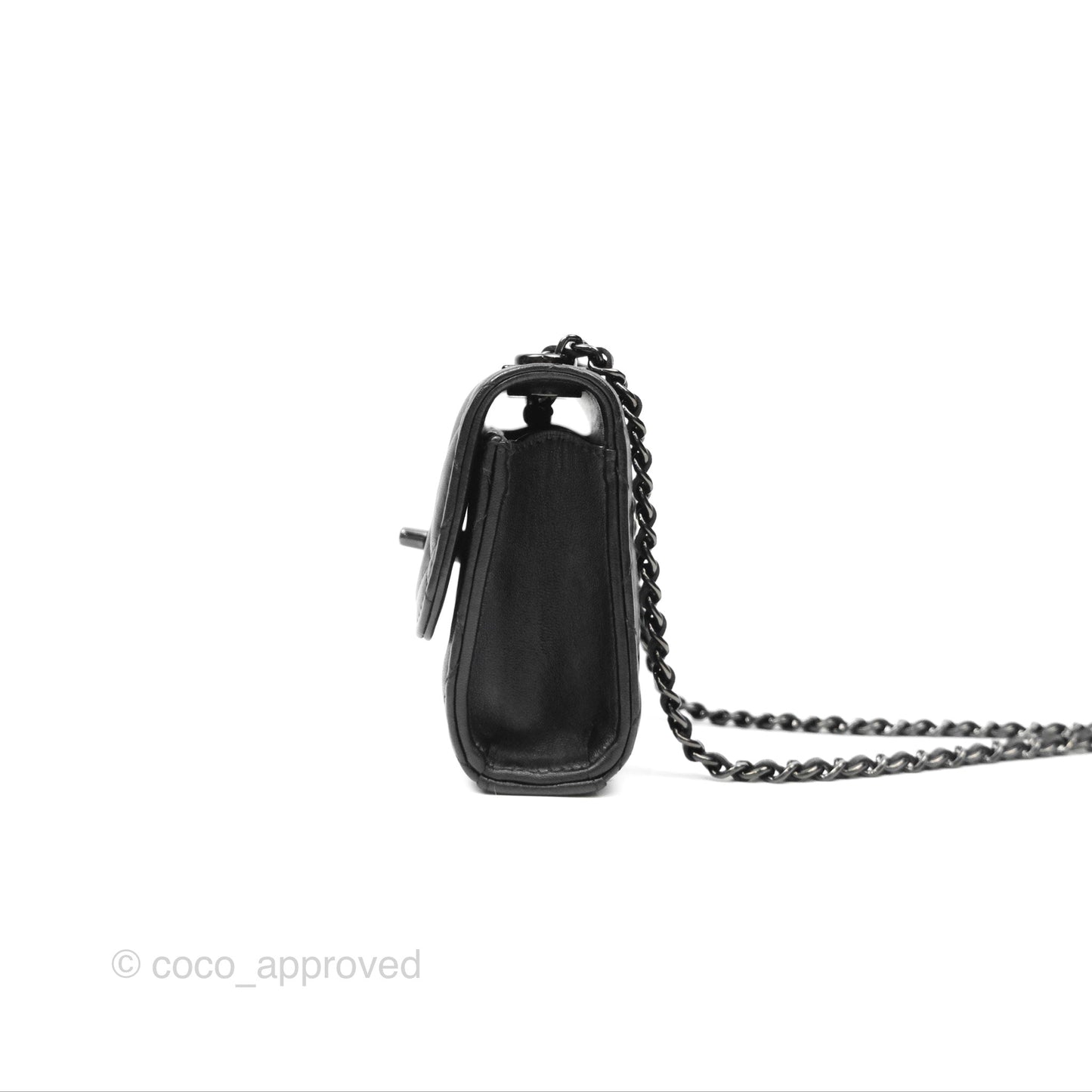 Chanel Mini Trendy CC Clutch With Chain Quilted So Black Lambskin