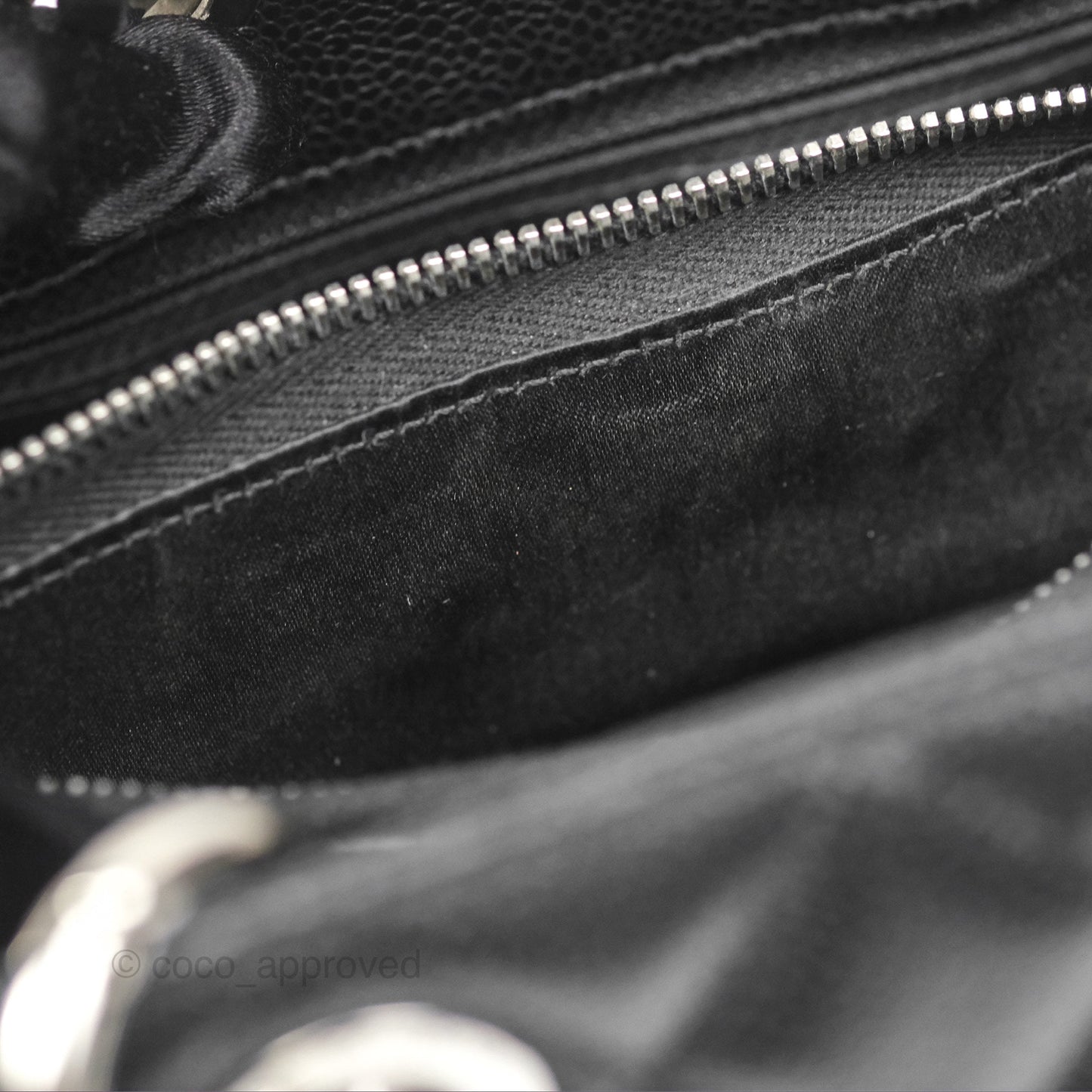 Chanel GST Black Caviar Silver Hardware