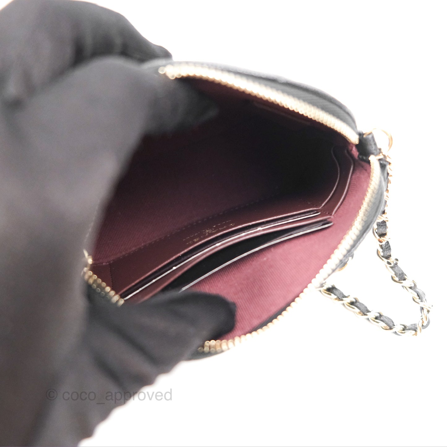 Chanel Black Caviar Clutch on Chain