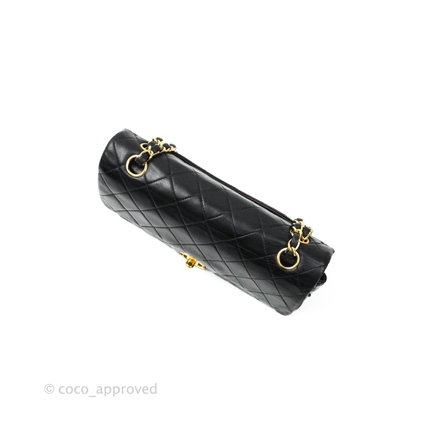 Chanel Classic Vintage Small S/M Flap Black Lambskin 24K Gold Hardware