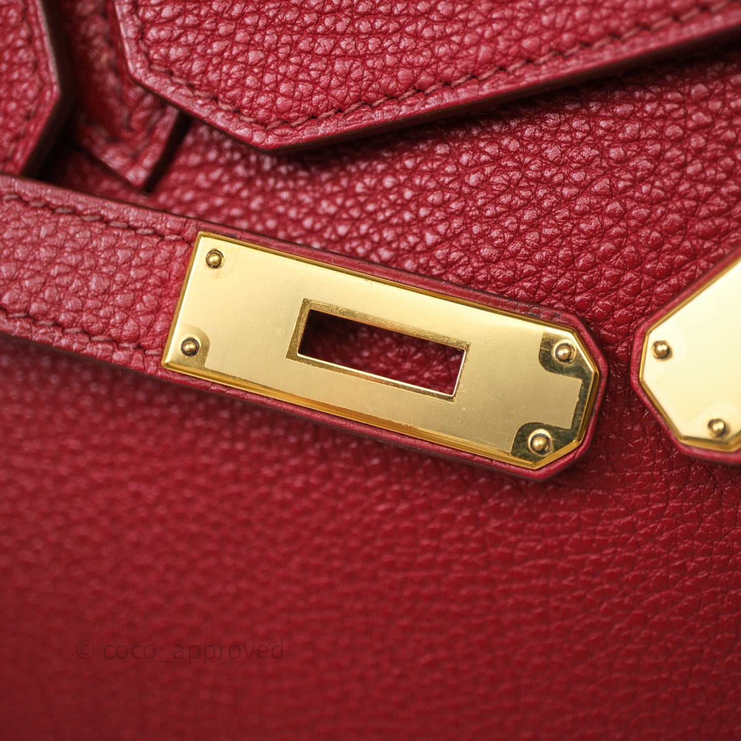 Hermès Birkin 35 Red Togo Gold Hardware