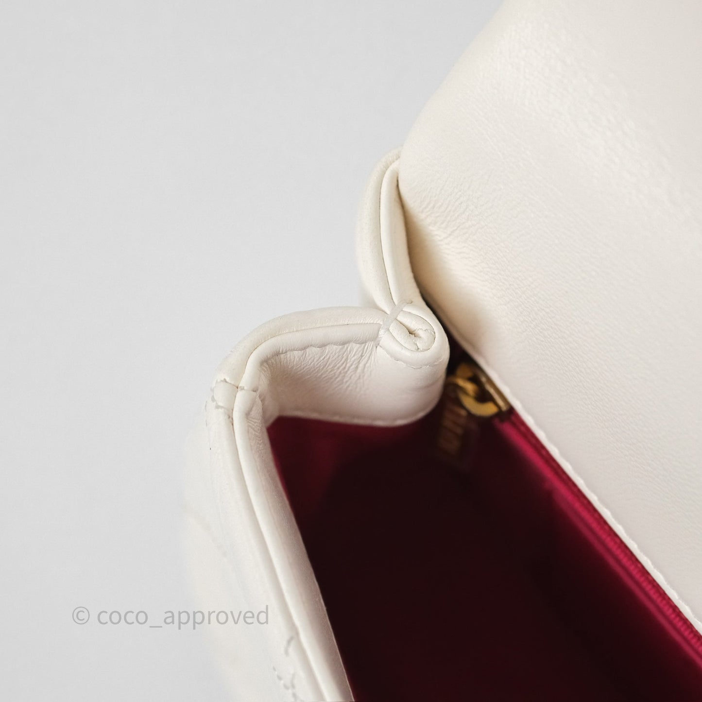 Chanel Small Fancy Jewel Flap White Shiny Lambskin Aged Gold Hardware 23S